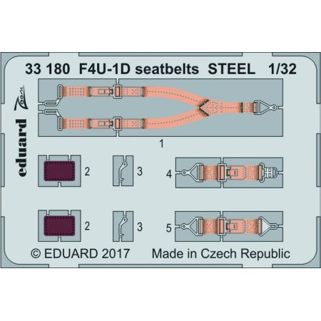 EDUARD 33180 F4U-1D SEATBELTS STEEL (TAMIYA) 1/32