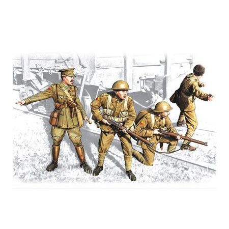 ICM 35301 BRITISH INFANTRY (1917-1918) (4 FIGURES - 1 OFFICER, 3 SOLDIERS) 1:35