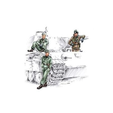 CMK 129-F72141 3D PRINTED WAFFEN SS TANKERS WWII (3 FIG.) 1/72