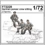 CMK 129-F72228 3D PRINTED GERMAN PANZER CREW SITTING (3 FIG.) 1/72