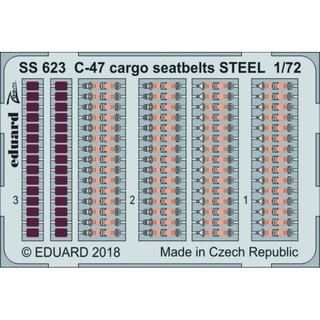 C-47 Cargo Seatbelts Steel 1/72
