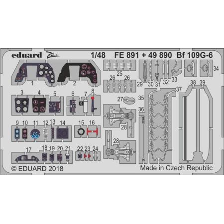 EDUARD FE891 BF 109G-6 (TAMIYA) 1/48