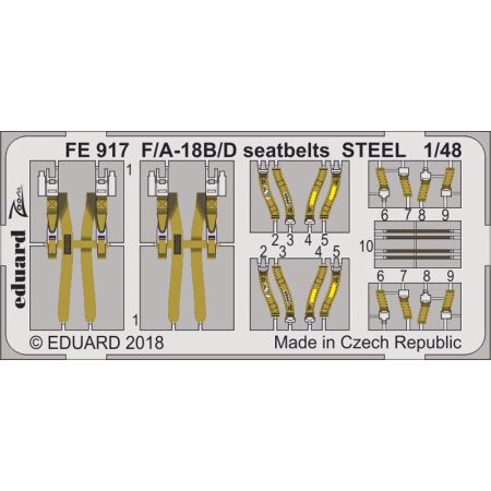 EDUARD FE917 F/A-18B/D SEATBELTS STEEL (KINETIC) 1/48