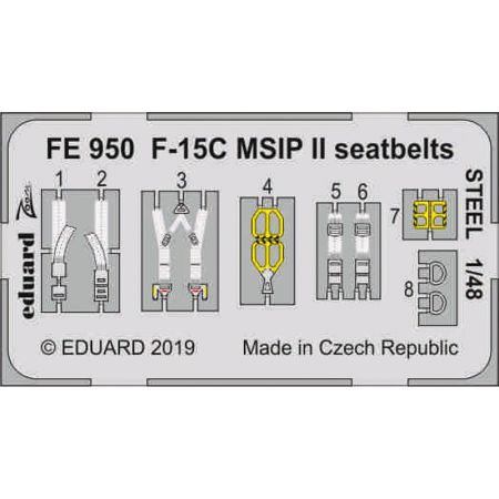 F-15c Msip Ii Seatbelts Steel 1/48