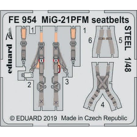 Mig-21pfm Seatbelts Steel 1/48