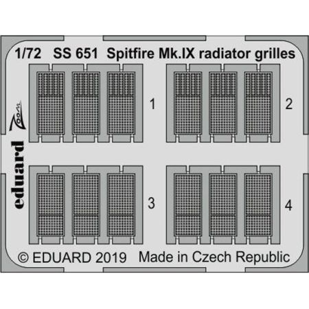 SPITFIRE MK.IX RADIATOR GRILLES 1/72