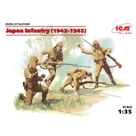 ICM 35568 JAPAN INFANTRY (1942-1945) (4 FIGURES) 1/35 (10/16)