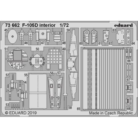 Eduard 73662 F-105D interior 1/72