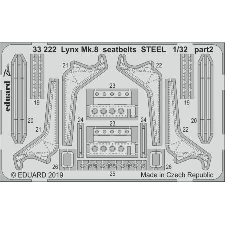 Eduard Lynx Mk.8 seatbelts Steel 1/32