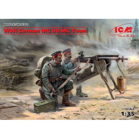 WWI German MG08 MG Team (2 figures) 1/35