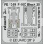 EDUARD FE1049 F-16C BLOCK 25 SEATBELTS STEEL (TAMIYA) 1/48