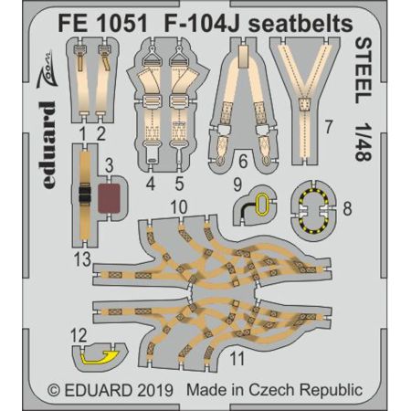 F-104J seatbelts Steel 1/48