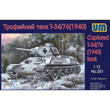 T-34/76 Tank with resin parts 1/72