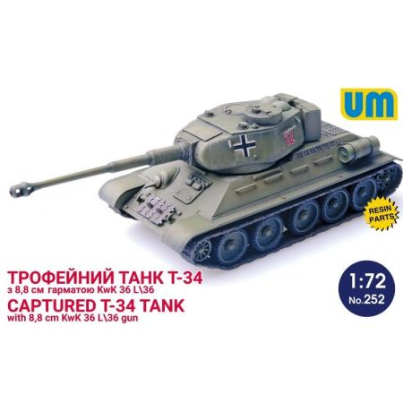 T-34 + 88 cm KwK 36L/36 gun 1/72