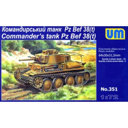 Pz Bef 38 (t) Commanders Tank 1/72