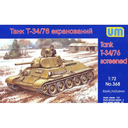 T34/76-E screened tank 1/72