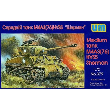 Medium tank M4A3(76)W HVSS 1/72