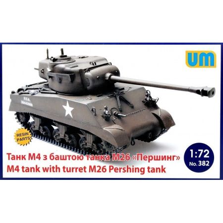 M4 Tank with turret M26 Pershing Tank 1/72