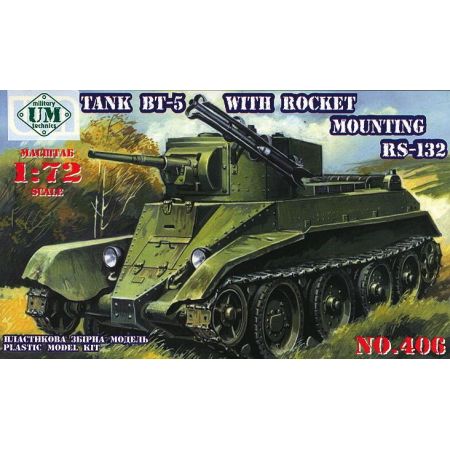 Tank BT-5 with rocket mounting RS-132 1/72