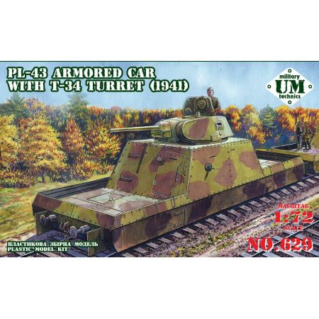 PL-43 armored car with T-34 turret 1941 1/72
