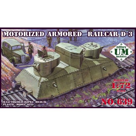 Motorized armored railcar D-3 1/72