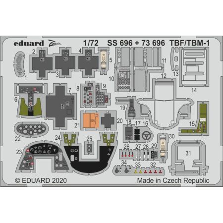 EDUARD SS696 TBF/TBM-1 AVENGER (HASEGAWA) 1/72