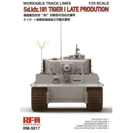 Rye Field Model RM-5017 - RM-5017 TIGER I LATE PRODUTION WORKABLE TRACK LINKS 1/35