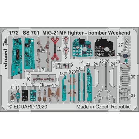 Eduard SS701 MiG-21MF fighter-bomber Weekend 1/72