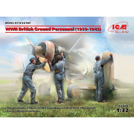 Icm32107 - WWII British Ground Personnel (1939-1945) (3 figures) 1/32