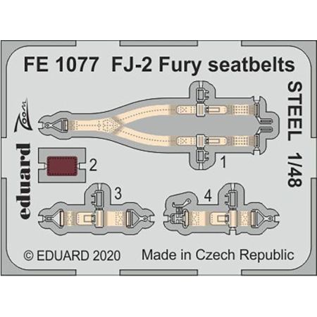 FJ-2 Fury seatbelts Steel 1/48