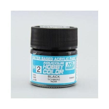 H-002 - Aqueous Hobby Colors  (10 ml) Black