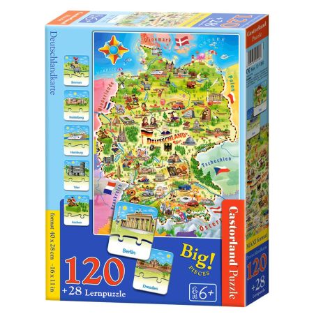 Deutschlandkarte Puzzle 120 +28