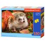 Hedgehog in Autumm LeavesPuzzle 180