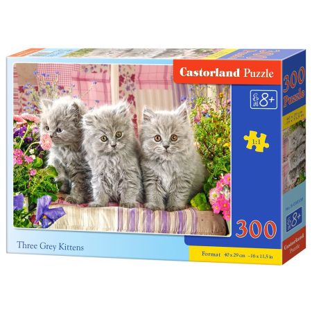 Three Grey Kittens Puzzle 300