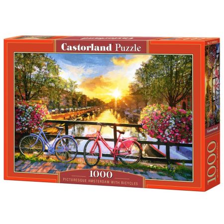 Picturesque Amsterdam with Bicycles Puzzle 1000