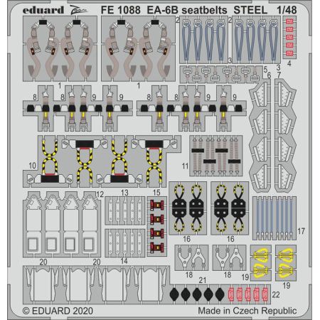 EDUARD FE1088 EA-6B SEATBELTS STEEL (KINETIC) 1/48