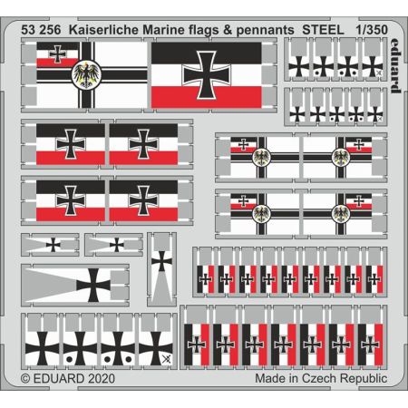 EDUARD 53256 KAISERLISCHE MARINE FLAGS & PENNANTS STEEL0 1/350