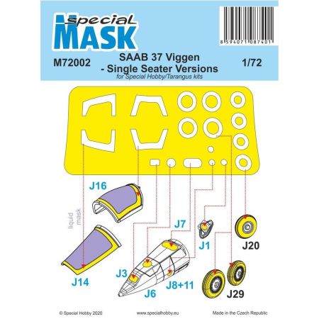 SAAB 37 Viggen Single Seater Mask 1/72
