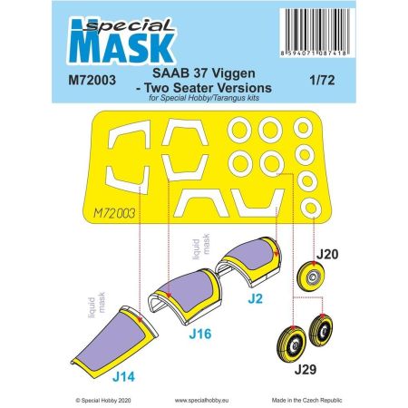 SAAB 37 Viggen Two Seater Mask 1/72