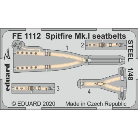 Spitfire Mk.I seatbelts STEEL 1/48