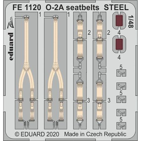 EDUARD FE1120 O-2A SEATBELTS STEEL (ICM) 1/48