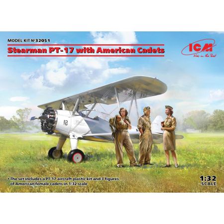 Icm 32051 - Stearman PT-17 with American Cadets 1/32