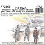 He 162 - Three Pilot figures, each in different gear: Great Coat, Flying Suit, Breeches 1/72