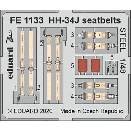 HH-34J seatbelts Steel 1/48
