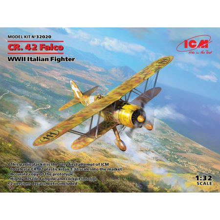 Icm 32020 - CR. 42 Falco Chasseur Italien 2E G.M. 1/32