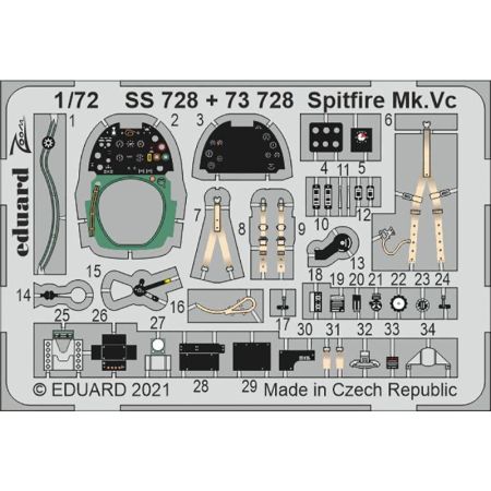 EDUARD SS728 SPITFIRE MK.VC (AIRFIX) 1/72