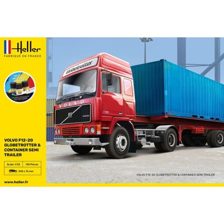 Heller 57702 - STARTER KIT F12-20 Globetrotter & Container semi trailer 1/32