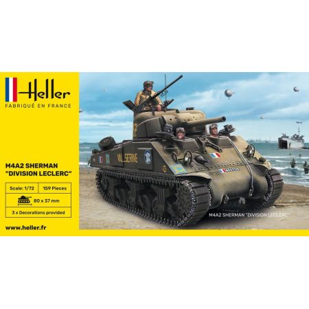 Heller 79894 - M4A2 Sherman (Division Leclerc) (deco. France) 1/72