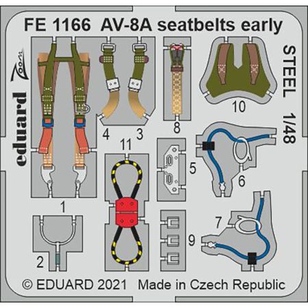 AV-8A seatbelts early Steel 1/48