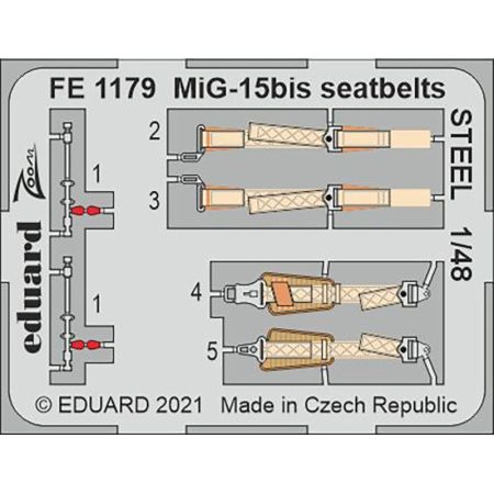 MiG-15bis seatbelts Steel 1/48